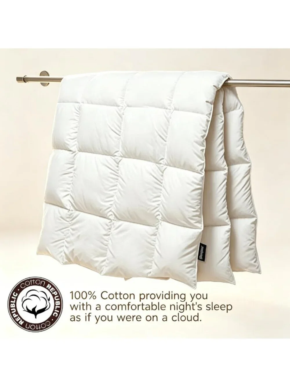 Luxurious King Size White Goose Feather & Down Comforter - Soft, Cozy & Warm